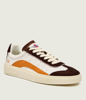 Dsquared2 Skórzane sneakersy Rider | zamsz