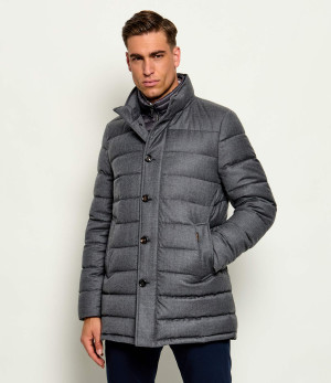 MooRER Wełniana, puchowa kurtka 2w1 Calegarl-L | Regular Fit | z dodatkiem kaszmiru
