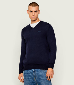 GUESS Sweter DAREN | Slim Fit | z dodatkiem jedwabiu