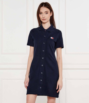 Tommy Jeans Sukienka BADGE | pique