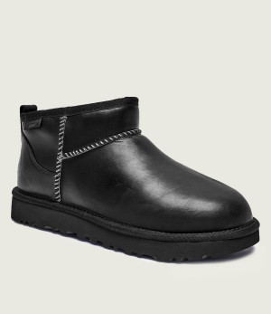 UGG Skórzane śniegowce Classic Ultra Mini | z dodatkiem wełny