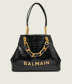 Balmain Skórzana shopperka 1945 SOFT