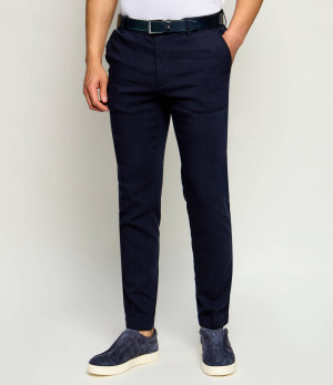 BOSS BLACK Lniane spodnie chino Kane | Regular Fit