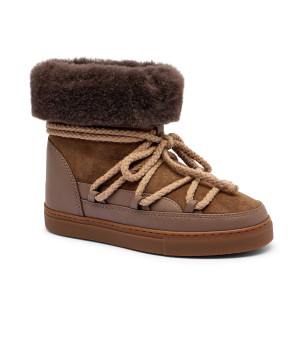 INUIKII Śniegowce Classic High | shearling | skóra | wełna