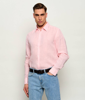 BOSS ORANGE Lniana koszula Relegant_6_M | Regular Fit