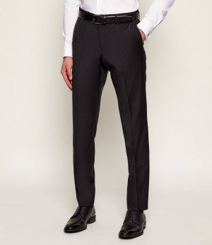 BOSS BLACK Wełniane spodnie H-Genius-MM-251 | Slim Fit