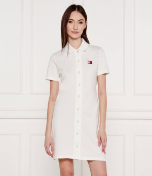 Tommy Jeans Sukienka BADGE | pique