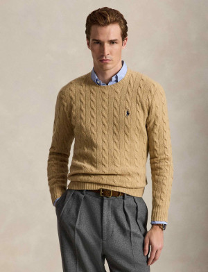 POLO RALPH LAUREN Wełniany sweter | Slim Fit | z dodatkiem kaszmiru