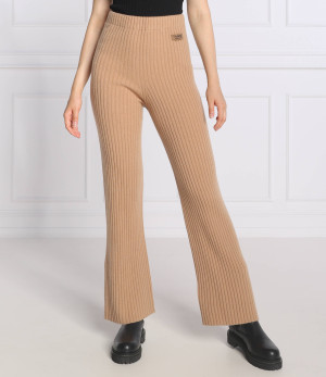 TWINSET Wełniane spodnie dzianinowe | Relaxed fit | z dodatkiem kaszmiru