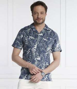 Tommy Hilfiger Lniana koszula W-DIFFUSED FOLIAGE | Regular Fit