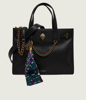 Kurt Geiger Skórzana shopperka + apaszka The Sloane