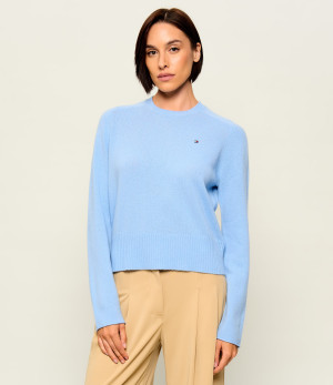 Tommy Hilfiger Wełniany sweter | Slim Fit