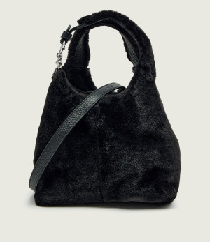 Coccinelle Torebka na ramię Coccinelle C-Easy | z dodatkiem skóry | shearling