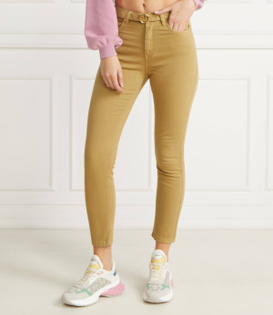 Pinko Spodnie z paskiem SUSAN | Skinny fit | denim
