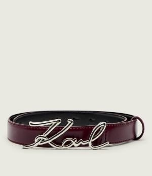 Karl Lagerfeld Skórzany pasek k/signature h2.5