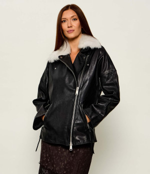 AllSaints Skórzana ramoneska VENDRA | shearling