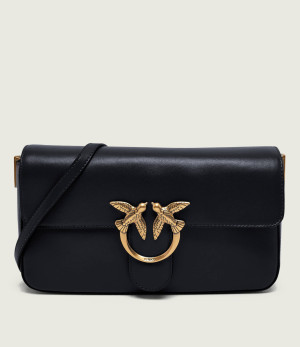 Pinko Skórzana torebka na ramię Love One Slouchy Classic