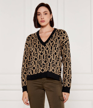 Liu Jo Wełniany sweter | Relaxed fit