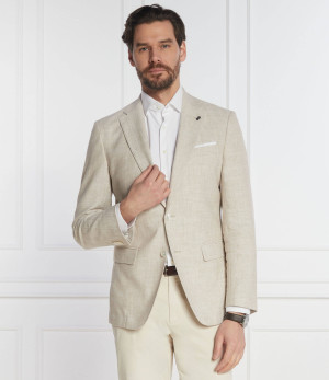 BOSS BLACK Marynarka H-Hutson-233 | Slim Fit | z dodatkiem lnu