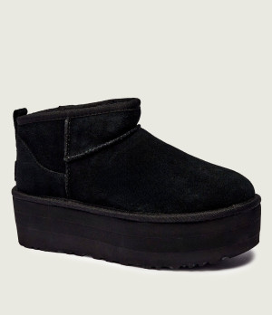 UGG Śniegowce W CLASSIC ULTRA MINI | wełna | zamsz