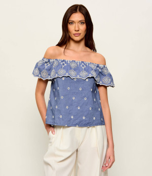MAX&Co. Bluzka LORETO | Relaxed fit | z dodatkiem lnu