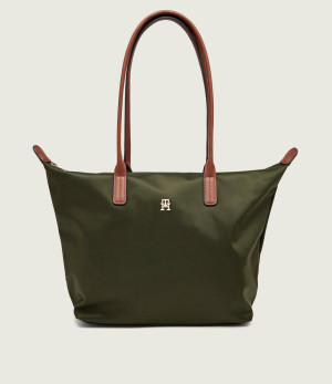 Tommy Hilfiger Shopperka Popette | z dodatkiem skóry
