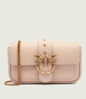 Pinko Skórzana torebka na ramię LOVE ONE POCKET