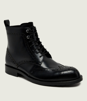 BOSS BLACK Skórzane buty wysokie Tayil-L_Halb_bobr