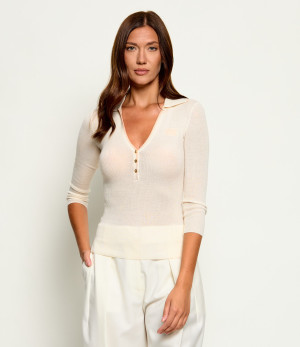 Elisabetta Franchi Wełniane polo | Slim Fit