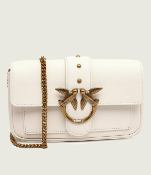 Pinko Skórzana torebka na ramię LOVE ONE POCKET