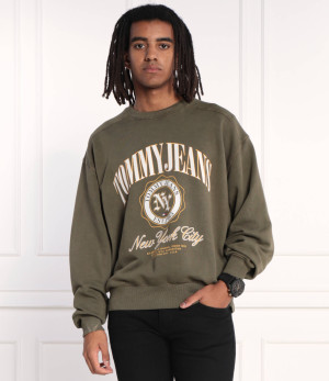 Tommy Jeans Bluza TJM BOXY LUXE VARSITY CREW | Regular Fit