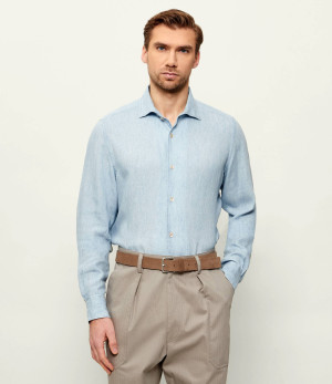 Eleventy Koszula | Regular Fit | z dodatkiem lnu