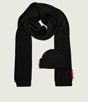 Dsquared2 Wełniany szal + czapka