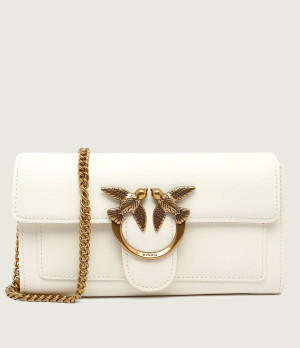 Pinko Skórzana listonoszka LOVE ONE WALLET C VITELLO SETA