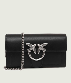 Pinko Skórzana listonoszka LOVE ONE WALLET C VITELLO SETA