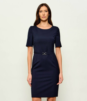 BOSS BLACK Wełniana sukienka Daleah
