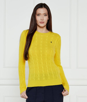 POLO RALPH LAUREN Wełniany sweter JULIANNA | Slim Fit | z dodatkiem kaszmiru