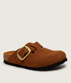 Birkenstock Skórzane mule Boston Big Buckle | narrow fit
