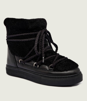 INUIKII Śniegowce Curly | skóra | shearling | wełna
