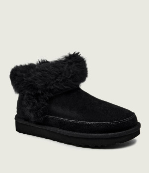 UGG Śniegowce W CLASSIC ULTRA MINI CHALET | shearling | zamsz