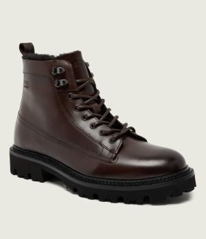 BOSS BLACK Skórzane buty wysokie Julyo_Halb_bufr