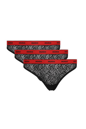 Hugo Bodywear Koronkowe stringi 3-pack
