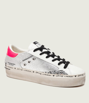 Crime London Skórzane sneakersy DISTRESSED