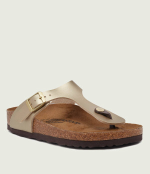 Birkenstock Japonki Gizeh | narrow fit | z dodatkiem skóry