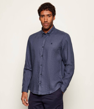 BOSS BLACK Lniana koszula H-LIAM-BD-E-C1-261 | Regular Fit