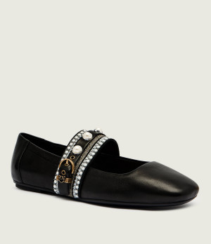 Pinko Skórzane baleriny Max 04 Mary Jane