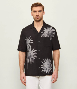 AllSaints Koszula FLORAZE | Relaxed fit | z dodatkiem lnu