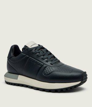 Emporio Armani Skórzane sneakersy