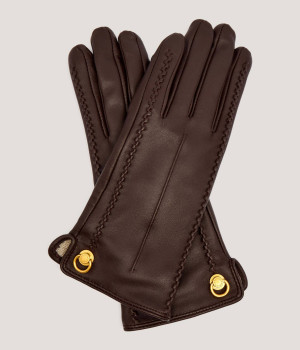 GIANNI CHIARINI Skórzane rękawiczki | z dodatkiem wełny