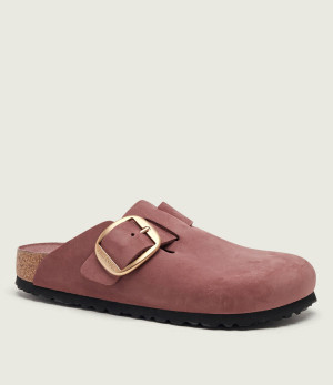 Birkenstock Skórzane mule Boston Big Buckle | narrow fit